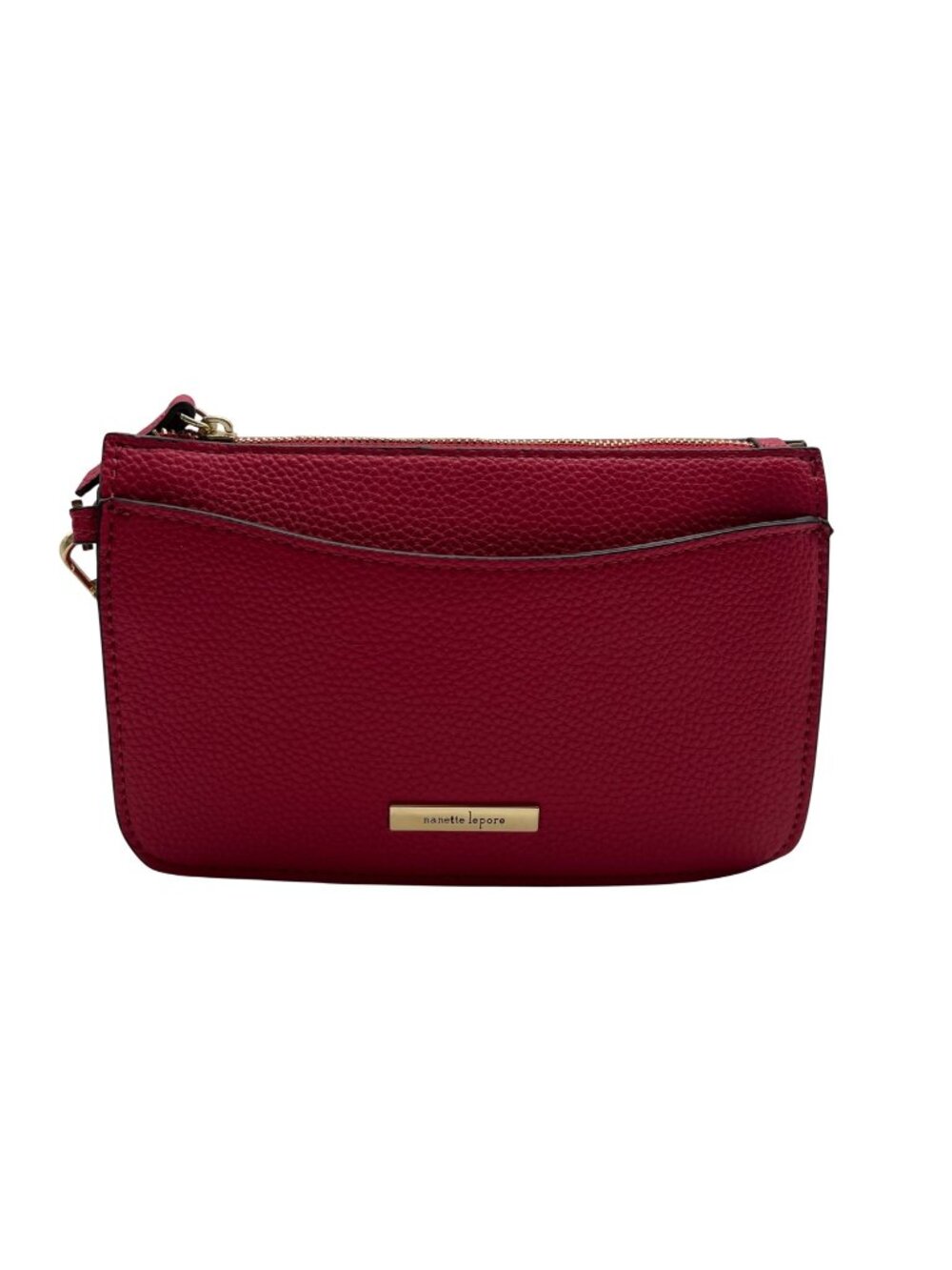 Nanette Lepore Pink Pebbled Faux Leather Wristlet Pouch